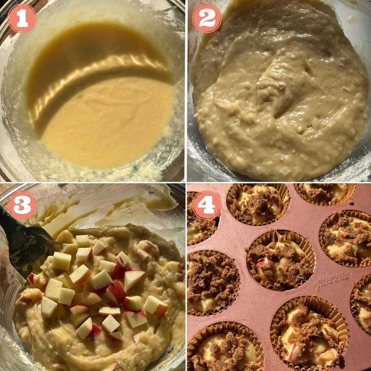 Steps 1 through 4 to make the recipe.